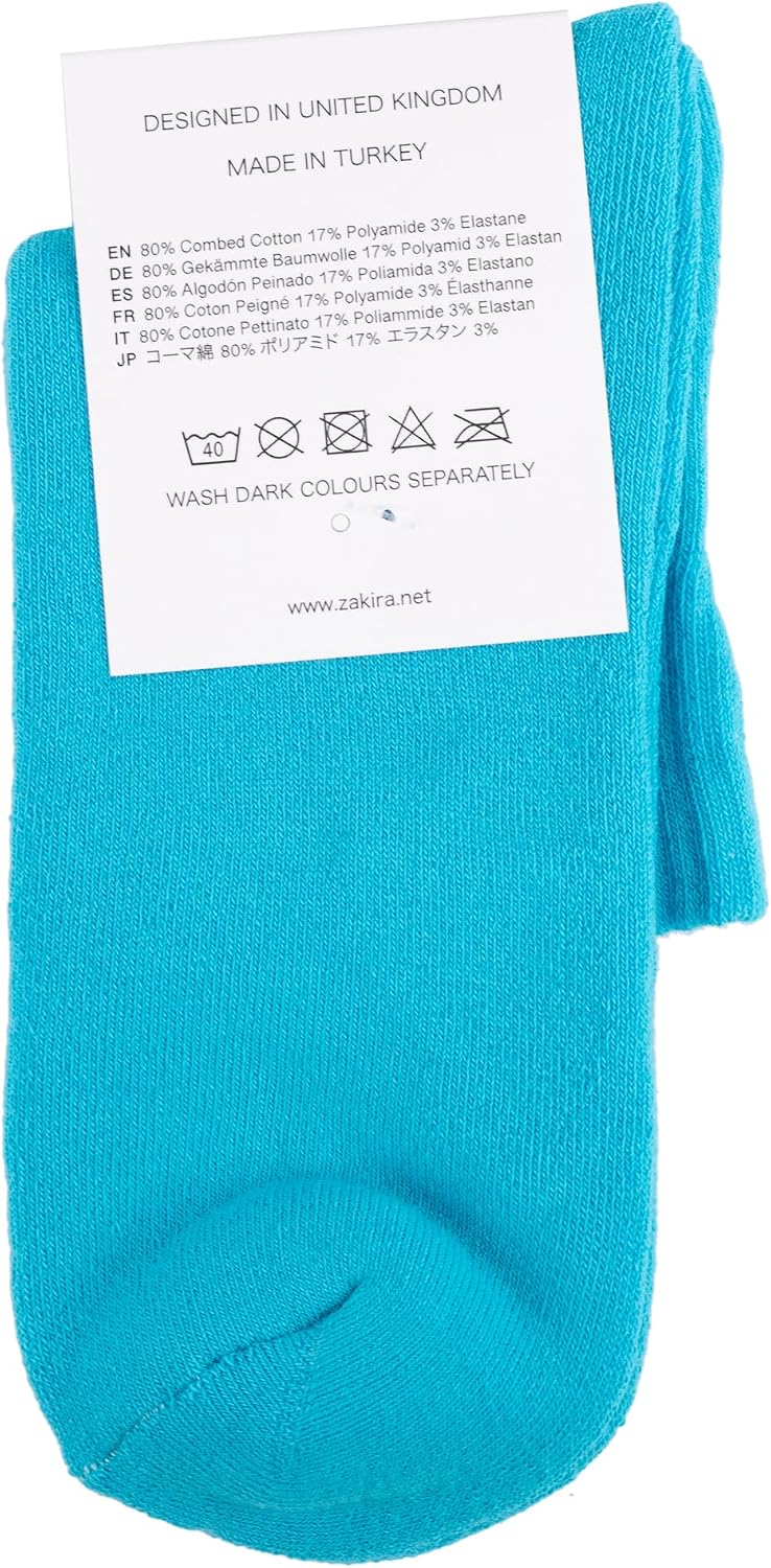 ZAKIRA Combed Cotton Terry Trainer Socks, 4 Pack image 5