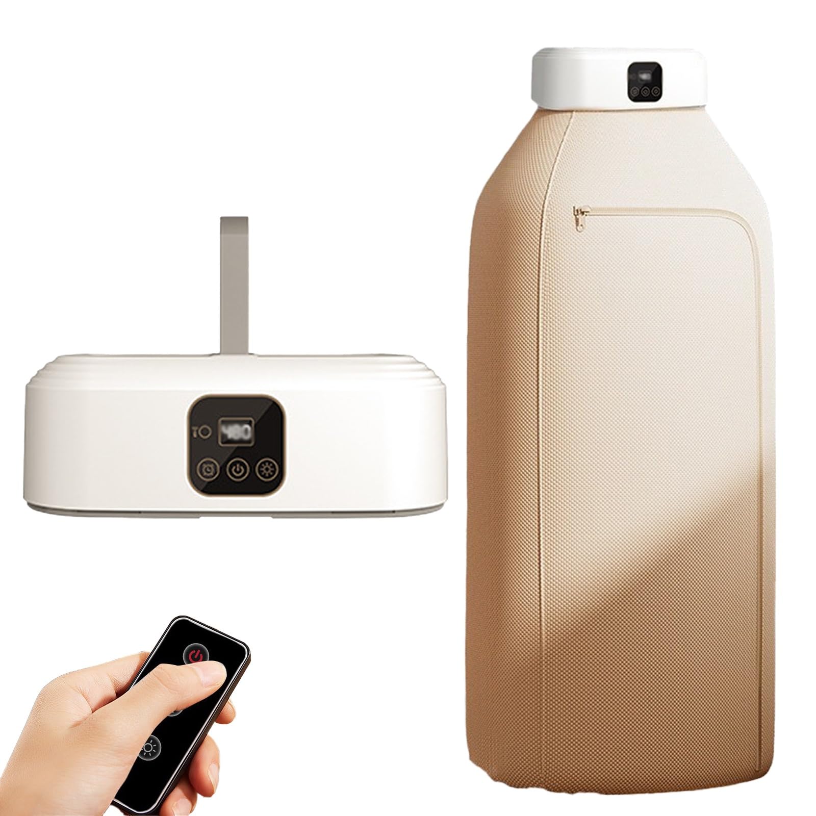 Secadora de Ropa portátil, Secadora pequeña con Pantalla LED y Control Remoto, Secadora eléctrica Plegable con 2 velocidades Ajustables, Temporizador Inteligente de 1 a 8 h