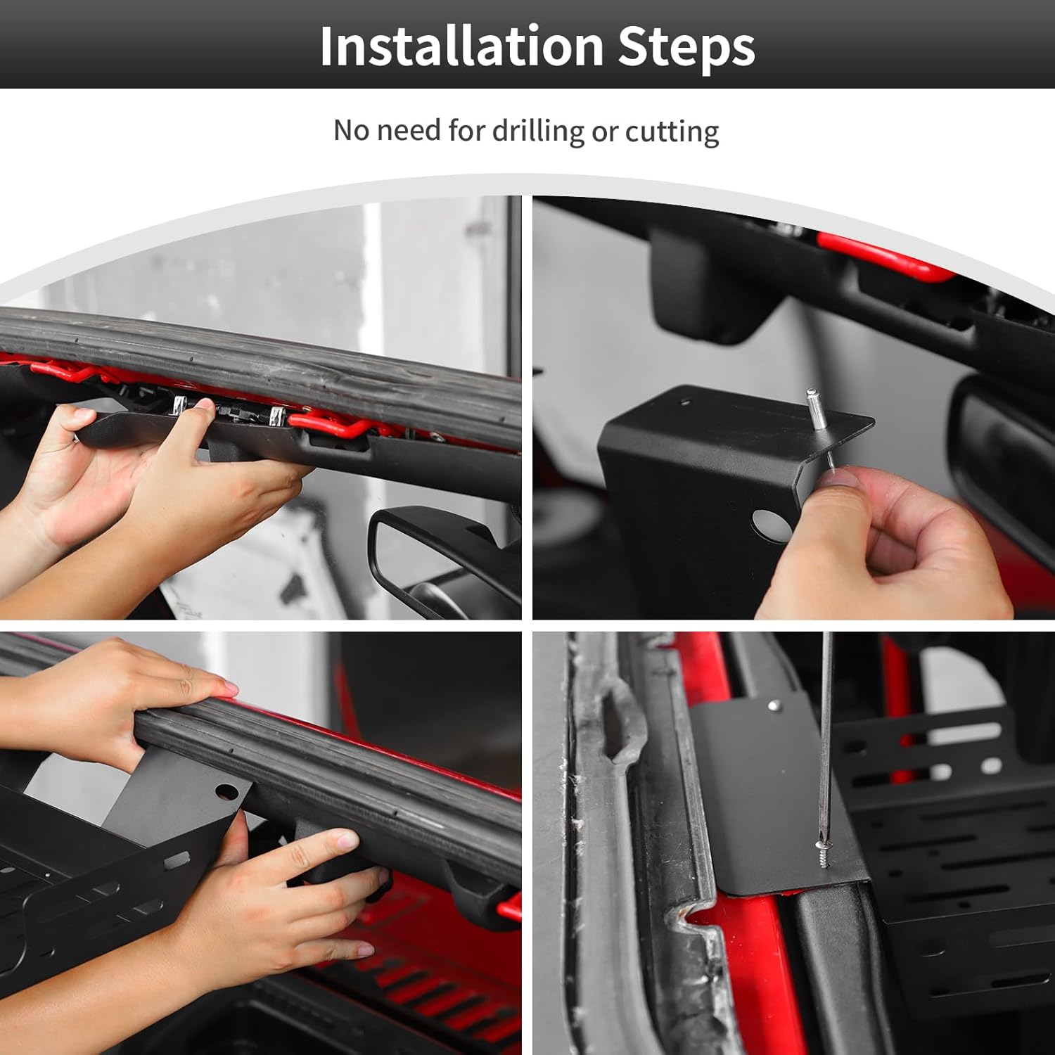 CheroCar Roof Rack Overhead Molle Panel Accessories Compatible with 2007-2018 Jeep Wrangler JK JKU