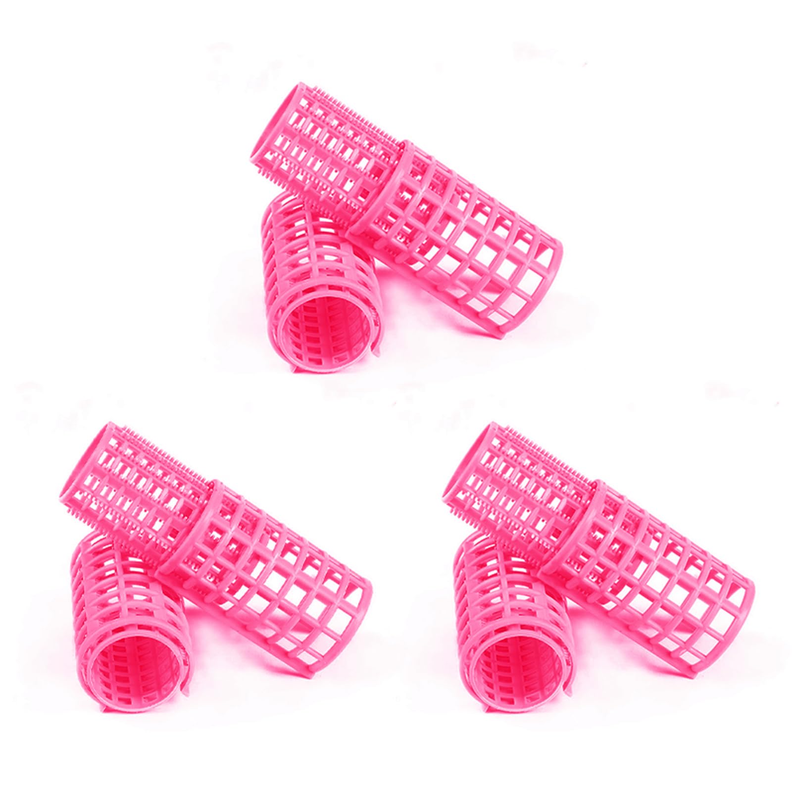 Laksmi Beauty Salon Heatless Flexible Hair Rollers Curlers 10 in 1 Soft Foam Twist Curling Rods for Short Long Hair (Pink, Medium)