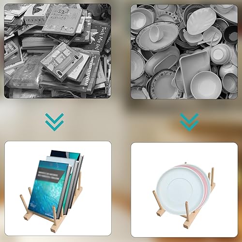 Miniatura 3 de Estante para rompecabezas de 4 piezas, soporte de exhibición de rompecabezas de madera, soporte para rompecabezas, organizador de rompecabezas,