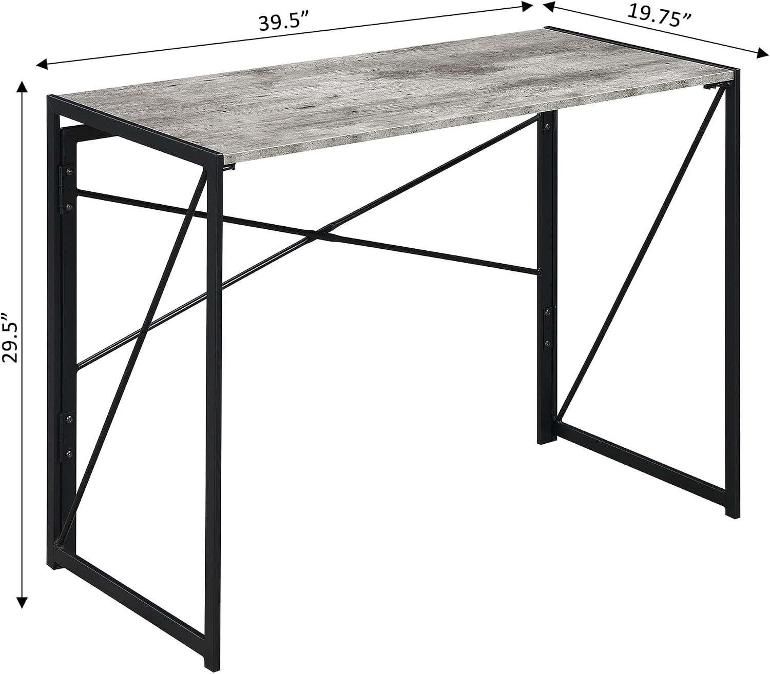 Convenience Concepts Xtra Folding Desk, Faux Birch/Black