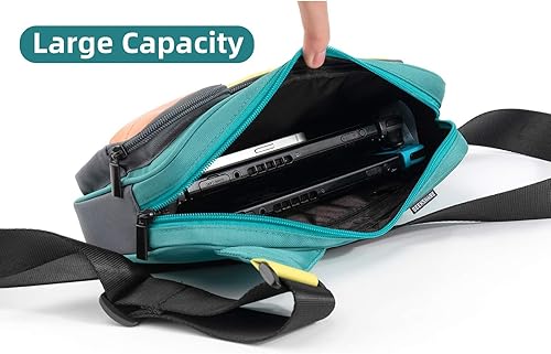 Miniatura 2 de Geekshare Large Capacity Multifunctional SwitchSwitch OLED Travel Carrying Case-Color Contrast Laser Messenger Bag Compatible with Nintendo