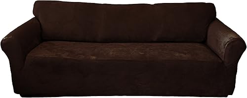 Nouvelle Legende Funda para muebles Sofá de gamuza elástica marrón