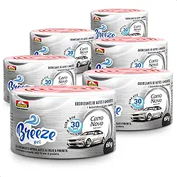 KIT 6 Cheirinhos Aromatizante Breeze Gel Carro Novo Pro auto 60G