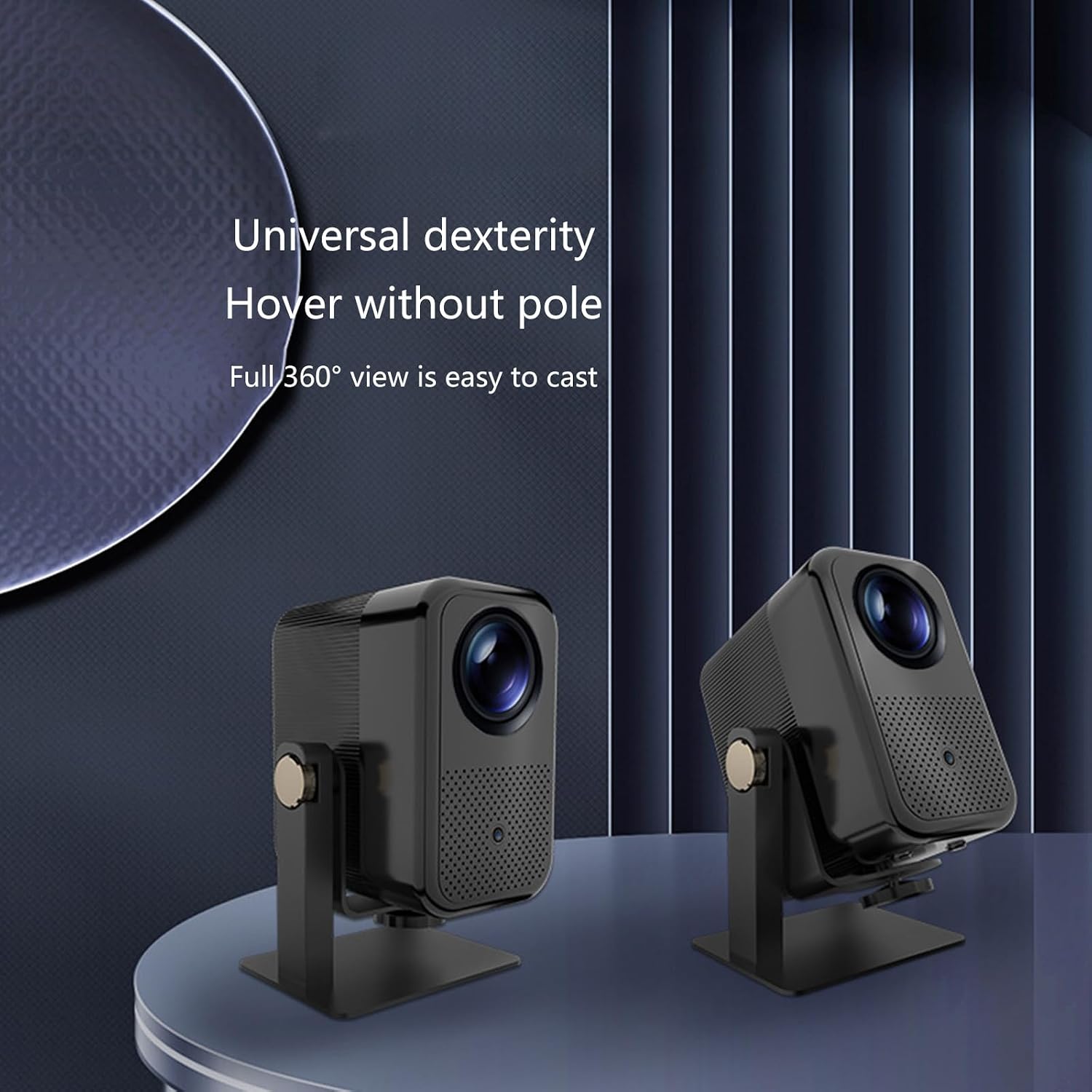 Aluminum Alloy Projector Desktop Bracket Holder Storage Rack Ceiling Mount Adjustable Angles 360 Degree Rotation