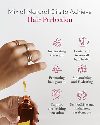 Miniatura 9 de Leven Rose Aceite orgánico de romero para el crecimiento del cabello con ricino, romero, menta, jojoba, argán, semillas de calabaza, extracto de