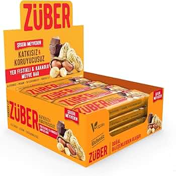 Züber Yer Fıstıklı ve Kakaolu Meyve Tatlısı 40Gr x 12 Adet