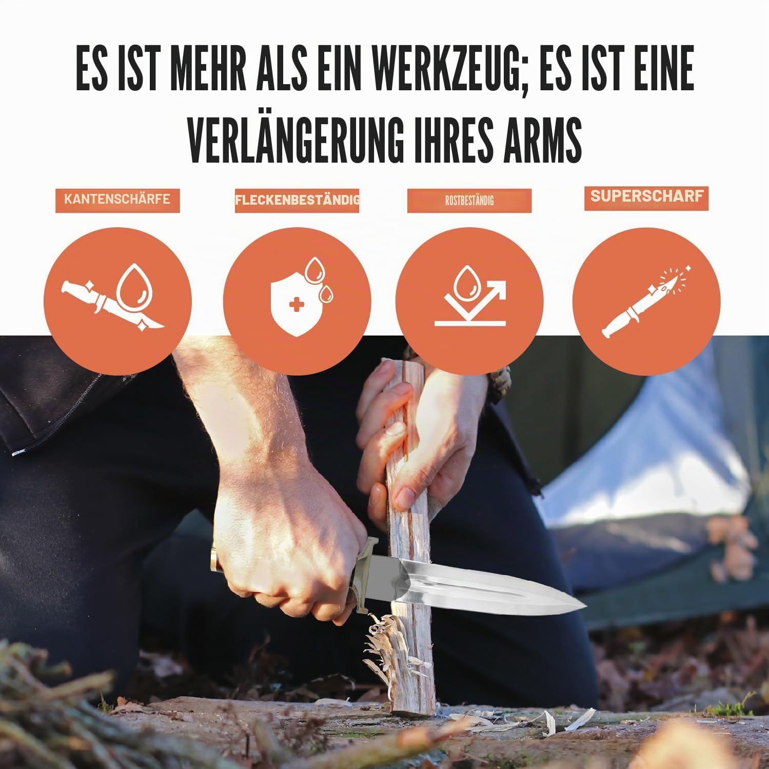 Perkin Jagdmesser mit Scheide