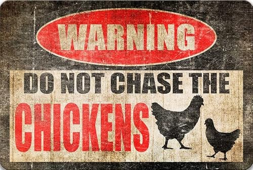 Chicken Coop Sign Chicken Sign Funny Chicken Sign Chicken Decor Barn Sign Chicken Gift Chicken Lover Farm Decor Accessories Outside Barn Gift 8x12 Inch