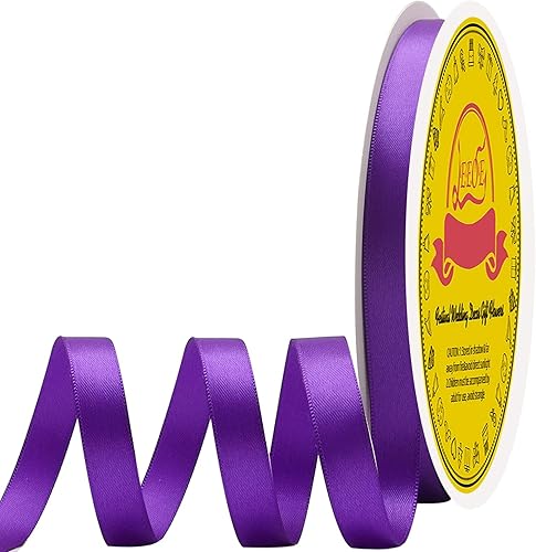 Miniatura 981 de Cinta de satén verde esmeralda de doble cara de 1-1/2 pulgadas x 50 yardas, cinta de poliéster verde esmeralda para envolver regalos, muy adecuada