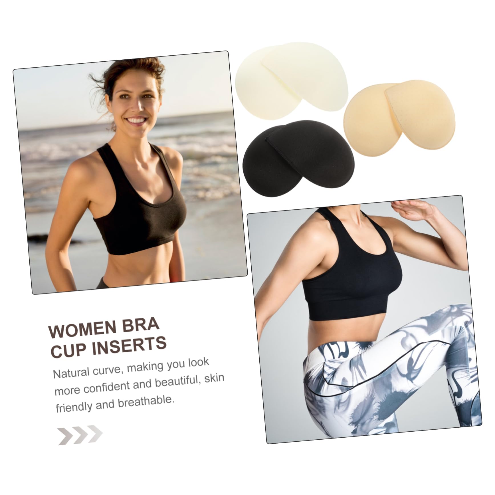 BESPORTBLE Inserciones De Sujetador Empujan Hacia Arriba Traje De Baño Deportes Almohadillas De Sujetador Inserciones De Copa De Sujetador Almohadilla Sujetador Esponja