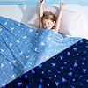 Elegear Kids Cooling Blanket for Hot Sleeper, Glow in The Dark, Q-Max>0.5 Arc-Chill 3.0 Cool Fabric to Keep Body Cool, Soft Summer Cold Blanket for Girls, 79 x 86"