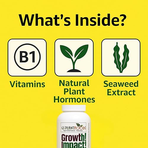 Miniatura 5 de Growth Impact - Solución vitamínica súper concentrada – GS Plant Foods Plant Liquid All Purpose Plant Nutrition Vitaminas y hormonas para todo tipo