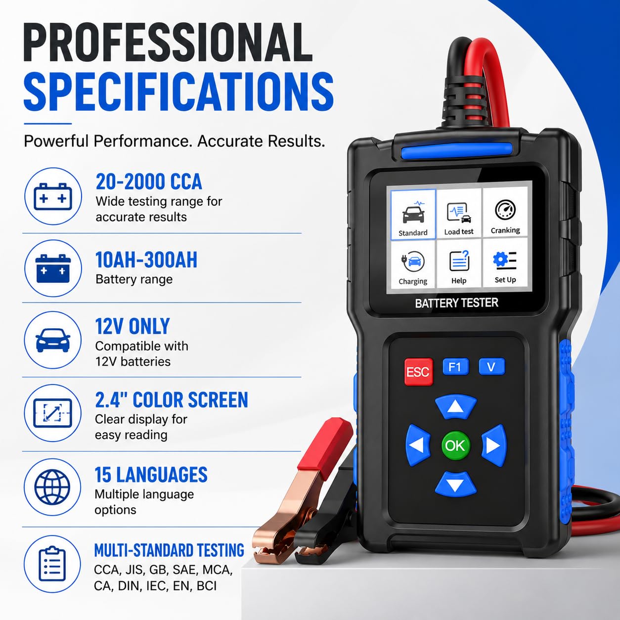 Escáner OBD2 Profesional y Probador de Carga de Batería 12V para Mini Clubman 2015-2026 Herramienta de Diagnóstico Avanzado