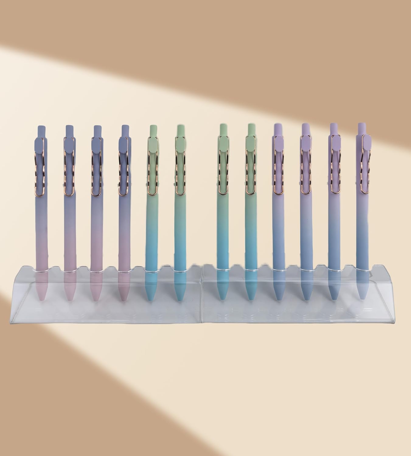 Fengtaiyuan Zi05, Stylish Gradient Color Pen, Black Ink, 0.5mm Extra Fine, Gel Ink Rollerball Pens, Writting Smooth, Rubber Spray (Zi05) thumbnail