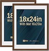 Vista 141 de VCK Paquete de 2 portarretratos de 8 x 10 pulgadas, roble natural, madera de alta gama con vidrio templado, para fotos de 5 x 7 pulgadas