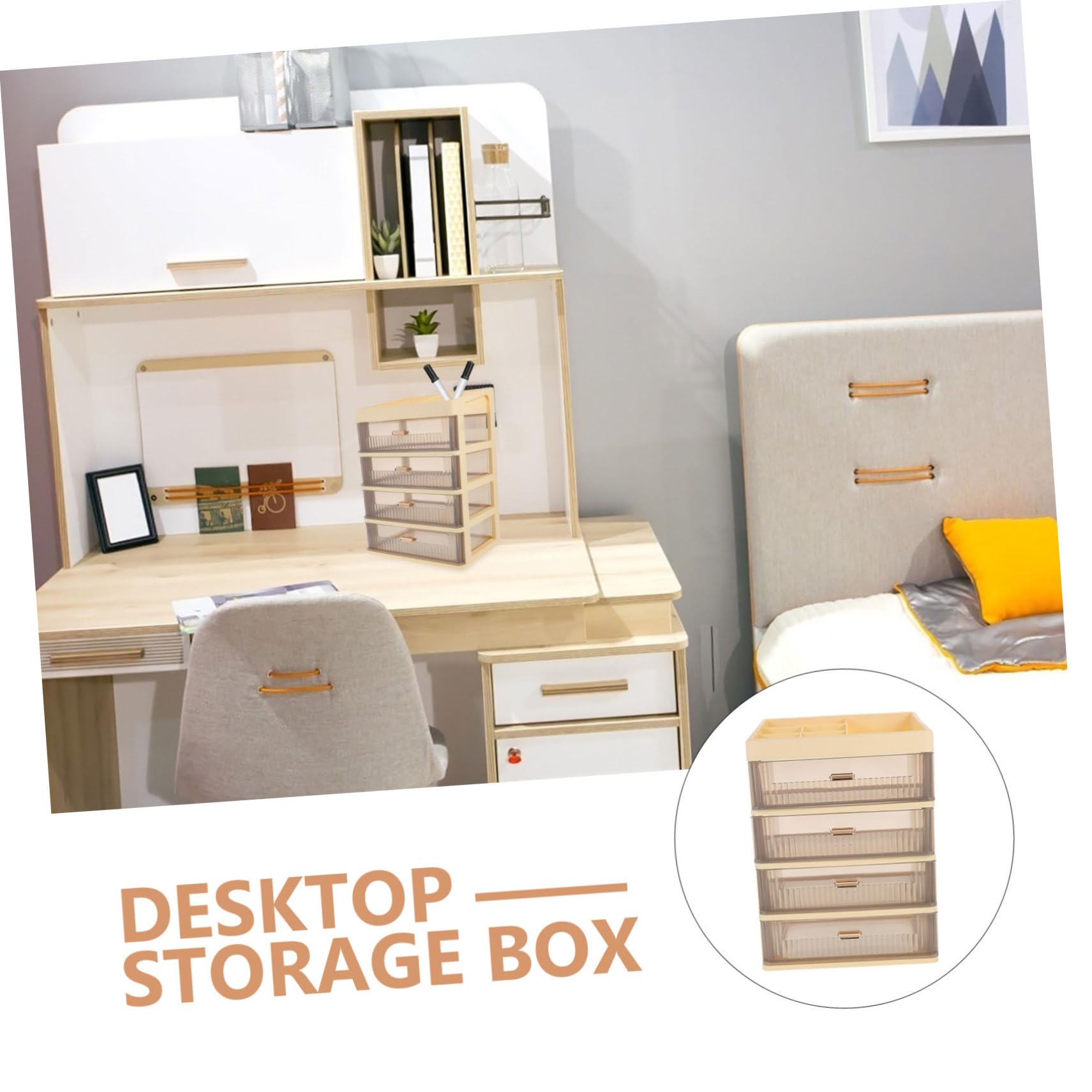Cabilock Organizer Da Scrivania Con Cassetti Multi-livello Portaoggetti Da Tavolo Cassetto Porta Cancelleria e Cosmetici Materiale Resistente