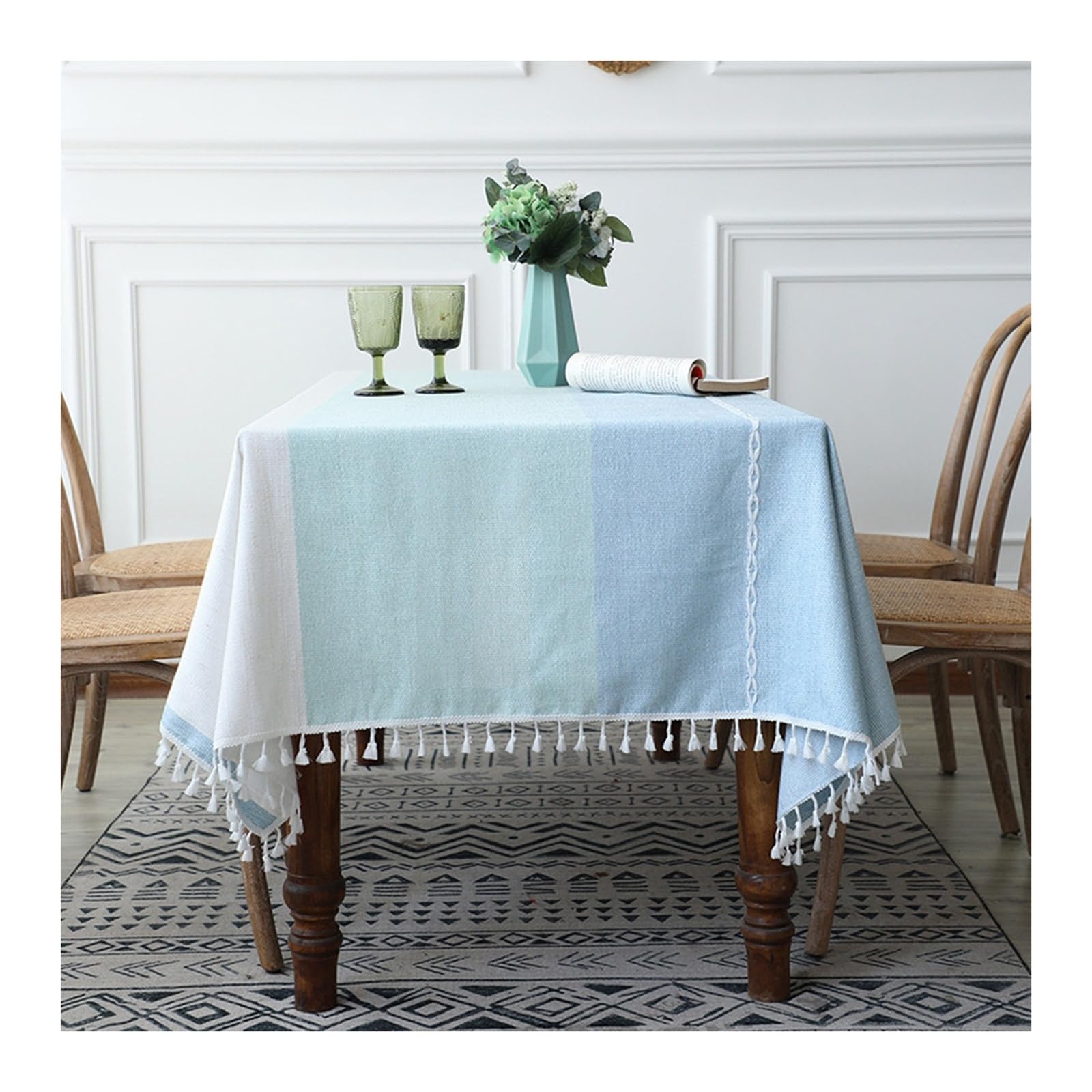 Nappe carrée en polyester haut de gamme 110x110cm tricolore KnSam