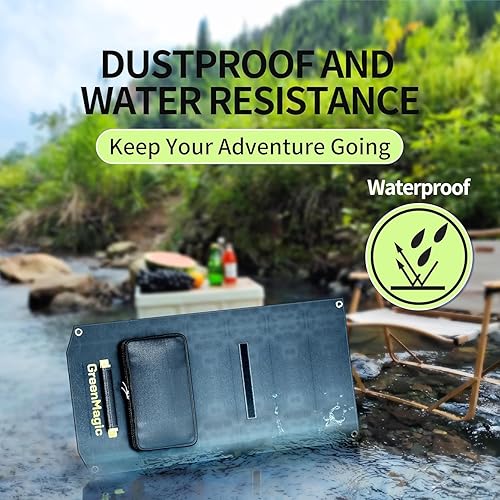 Miniatura 5 de Greenmagic Cargador de batería solar portátil de 40 vatios, ideal para baterías de energía, centrales eléctricas, relojes inteligentes, teléfonos,