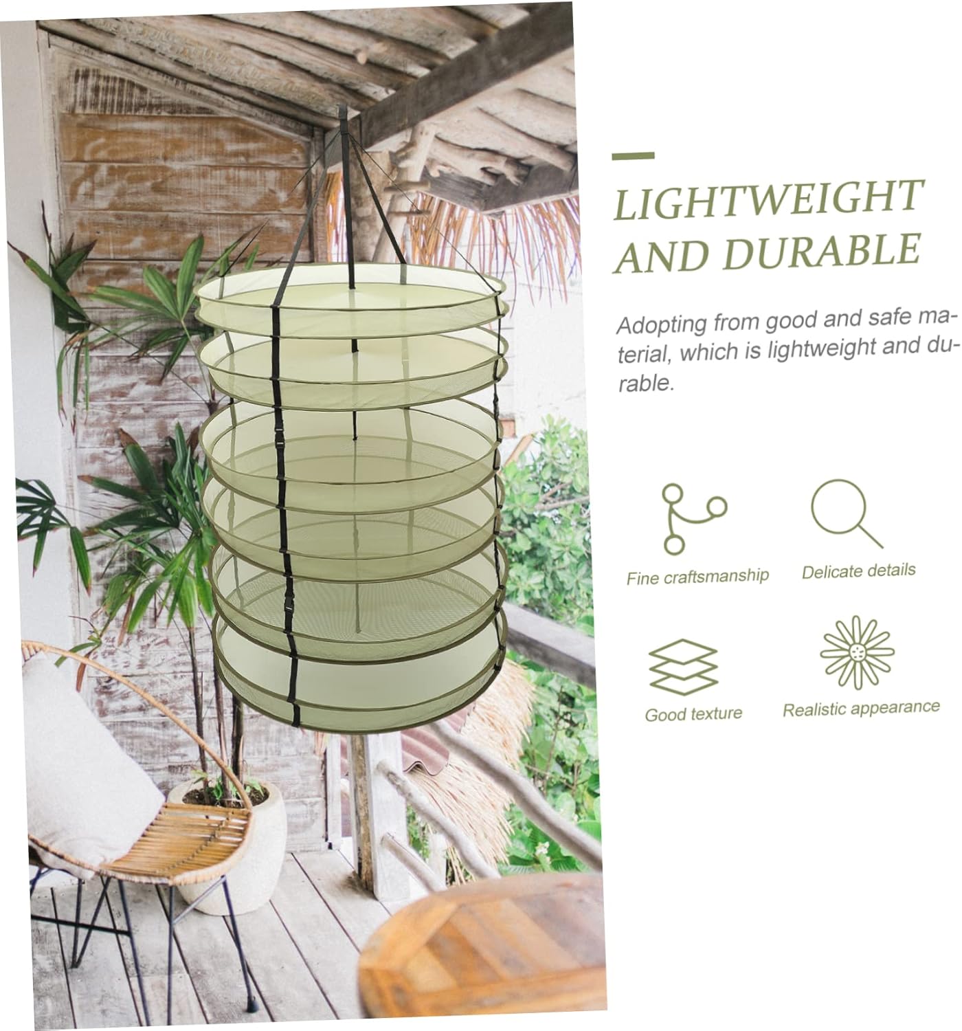 Multi-Layer Hanging Drying Rack for Plants Layer Mesh Herb Drying Net Lightweight and Design of Flowers and Herbs