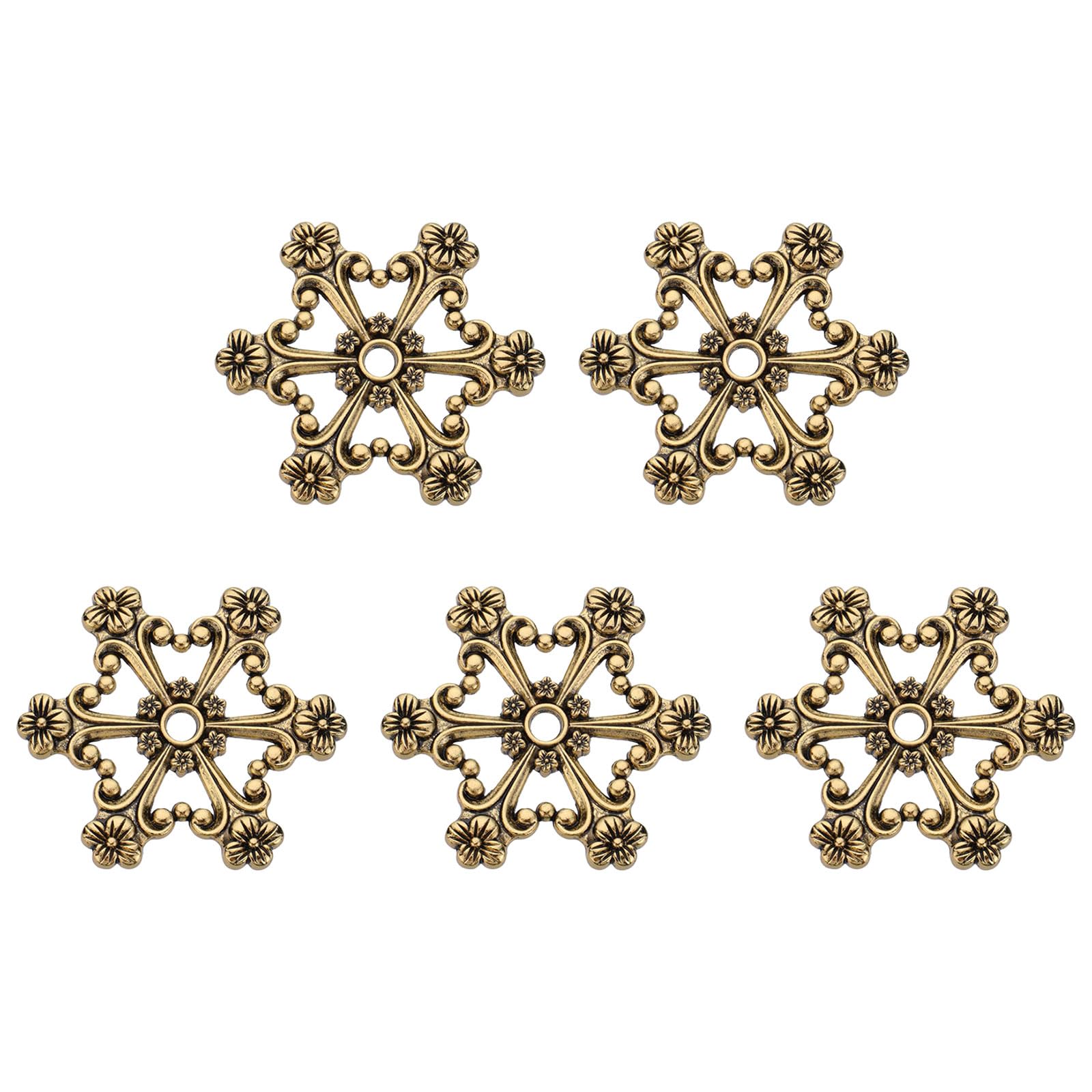 Limtula 5Pcs Antique Thread Winders Metal Embroidery Bobbins Embroidery Organiser Metal Sewing Winder Storage