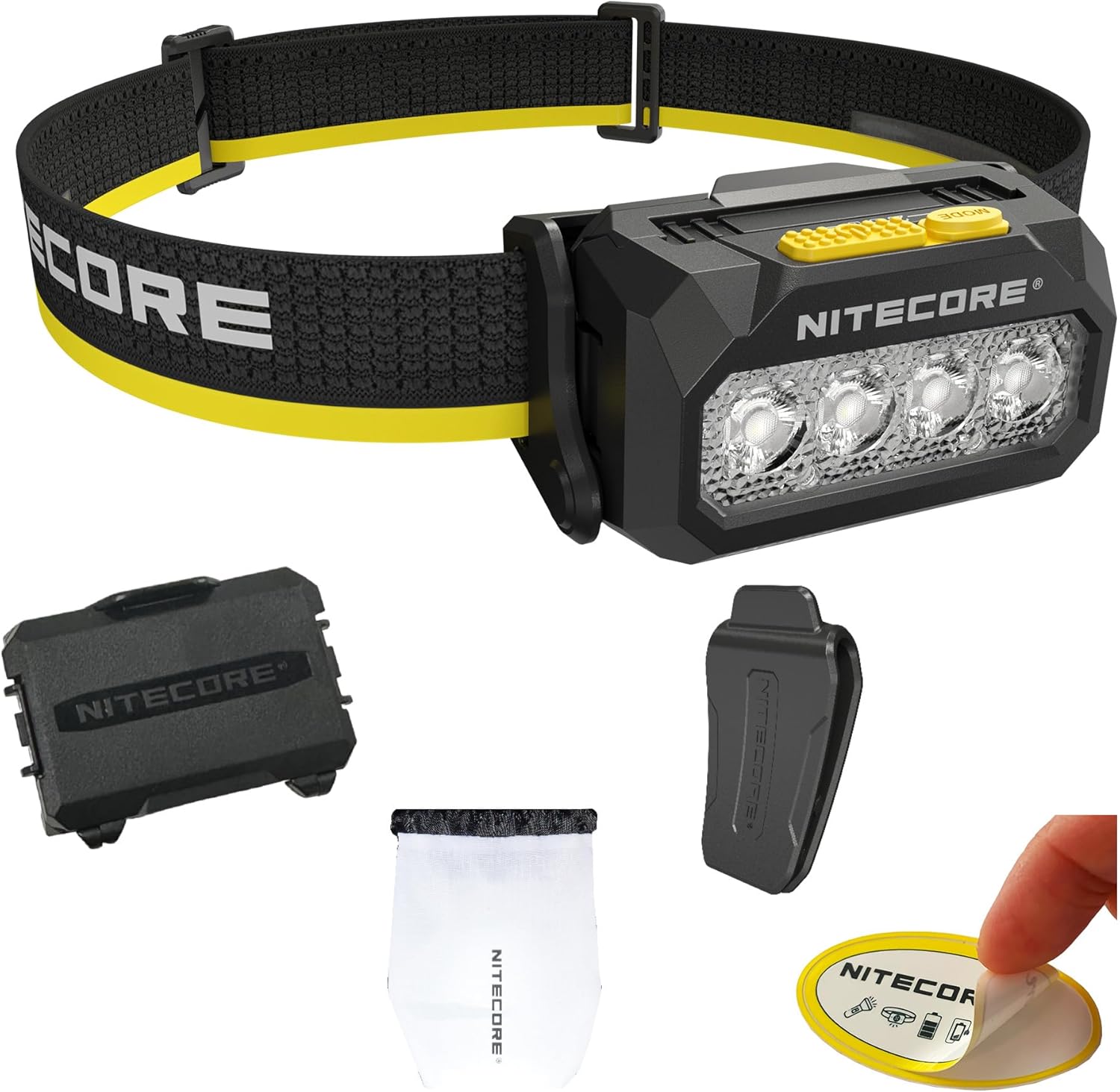 Nitecore HA27 UHE Headlamp, 800 Lumens High CRI with 3 Color Temperatures, USB-C Rechargeable & AAA Compatible, Lightweight Waterproof for Camping, Hiking & Running