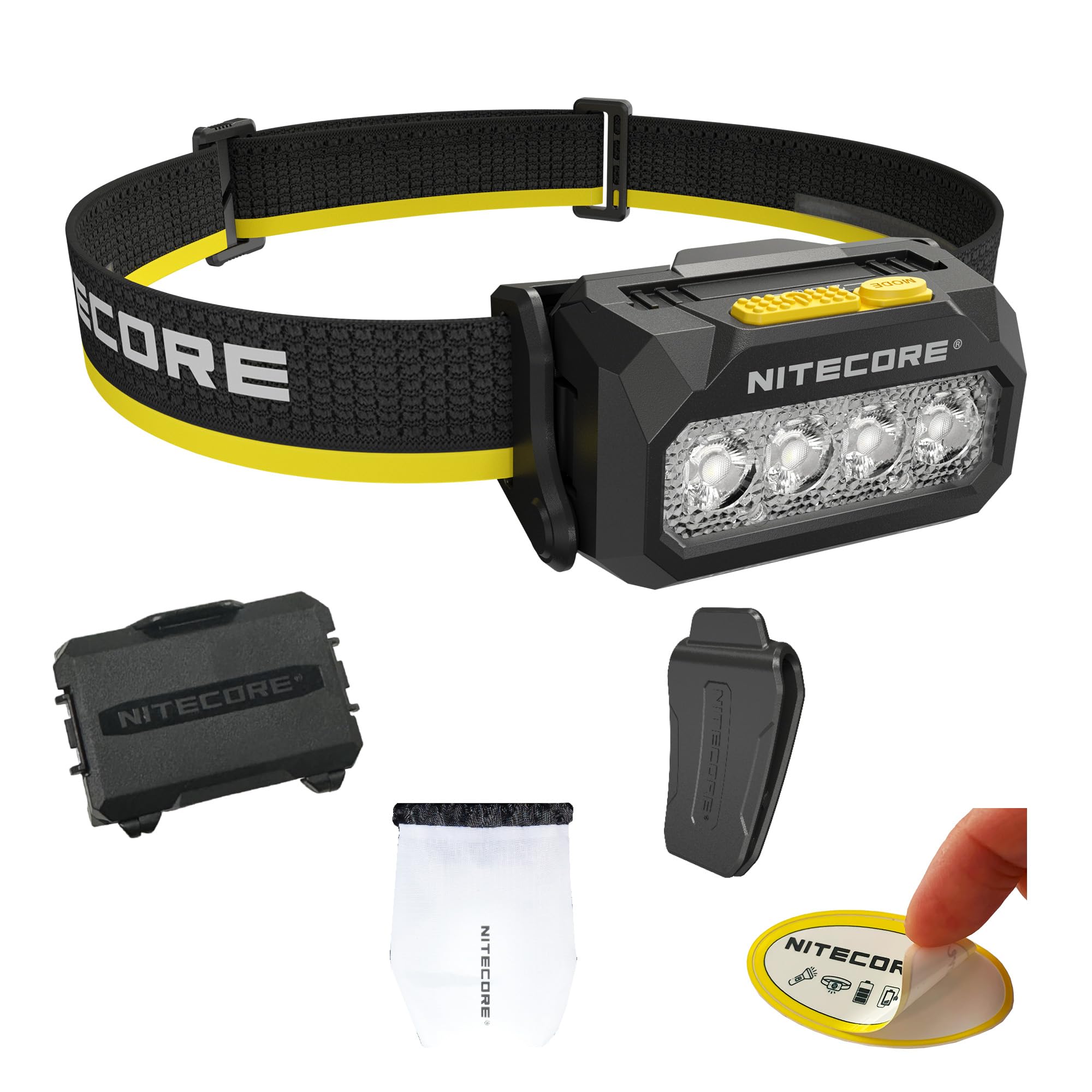 Nitecore HA27 UHE Headlamp, 800 Lumens High CRI with 3 Color Temperatures, USB-C Rechargeable & AAA Compatible, Lightweight Waterproof for Camping,