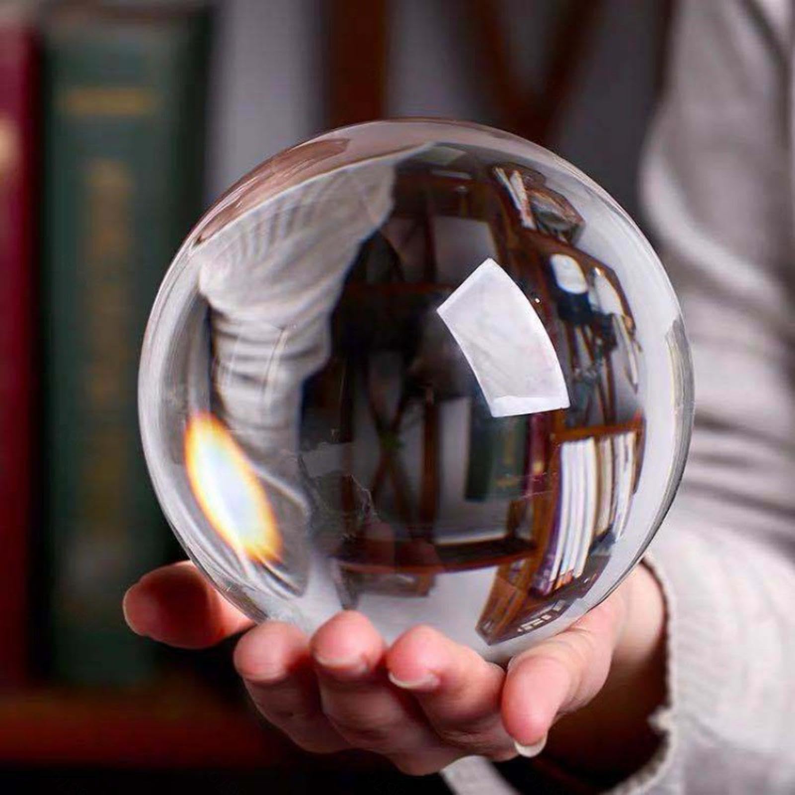 NIBHZ Crystal Ultra Clear Ball Manipulation Kontakt Jonglierball Lustige Gadgets Zaubertricks Illusion Magie,16cm