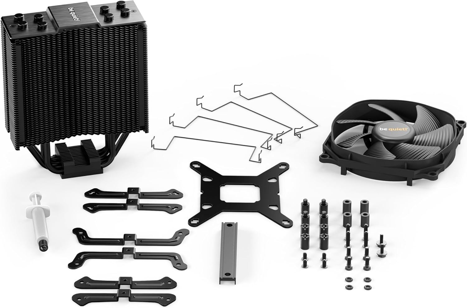 be quiet! Dark Rock Slim, CPU cooler, 180W TDP, Silent Wings 3 120mm PWM fan, 4x 6mm heatpipes, slim tower design, BK024