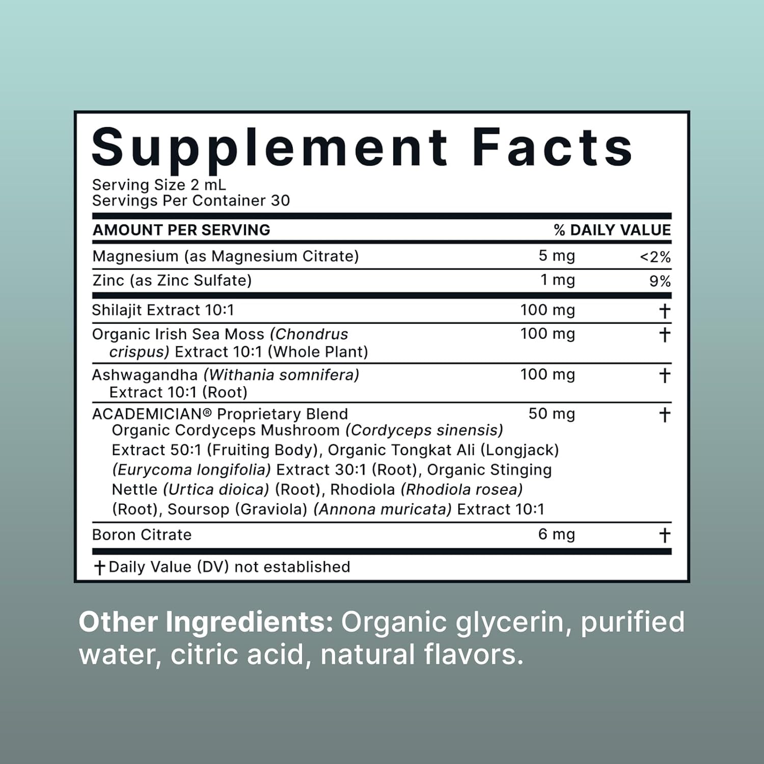 Magnesium Citrate Liquid with Ashwagandha Drops Shilajit Zinc Drops - 60ml
