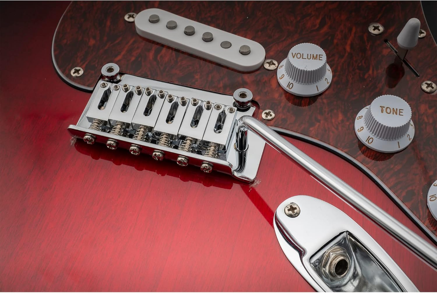 Musiclily Pro 52.5mm Modern 2-Point Tremolo Bridge 40mm Solid Brass Block for Squier Strat Style Electric Guitar, Chrome