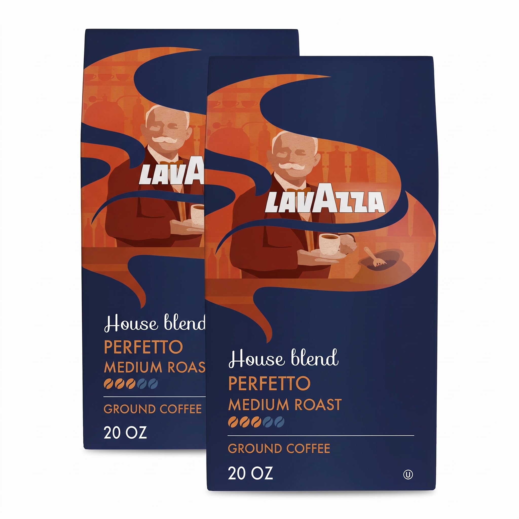 Perfetto Ground Coffee Blend, Dark Roast, Value Packet, Caramel flavor with Dark and Velv…