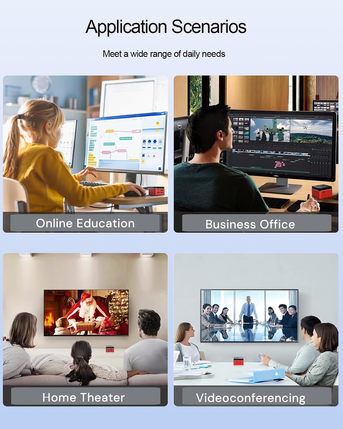 Mini PC NucBox G5 with in-tel J4125 Micro Desktop Computer 4K Display 8GB DDR4 256GB SSD Wi-Fi5.0/BT4.0/USB3.0/HD/TF Slot for Home/Business/School (12-Months-Technical Support)