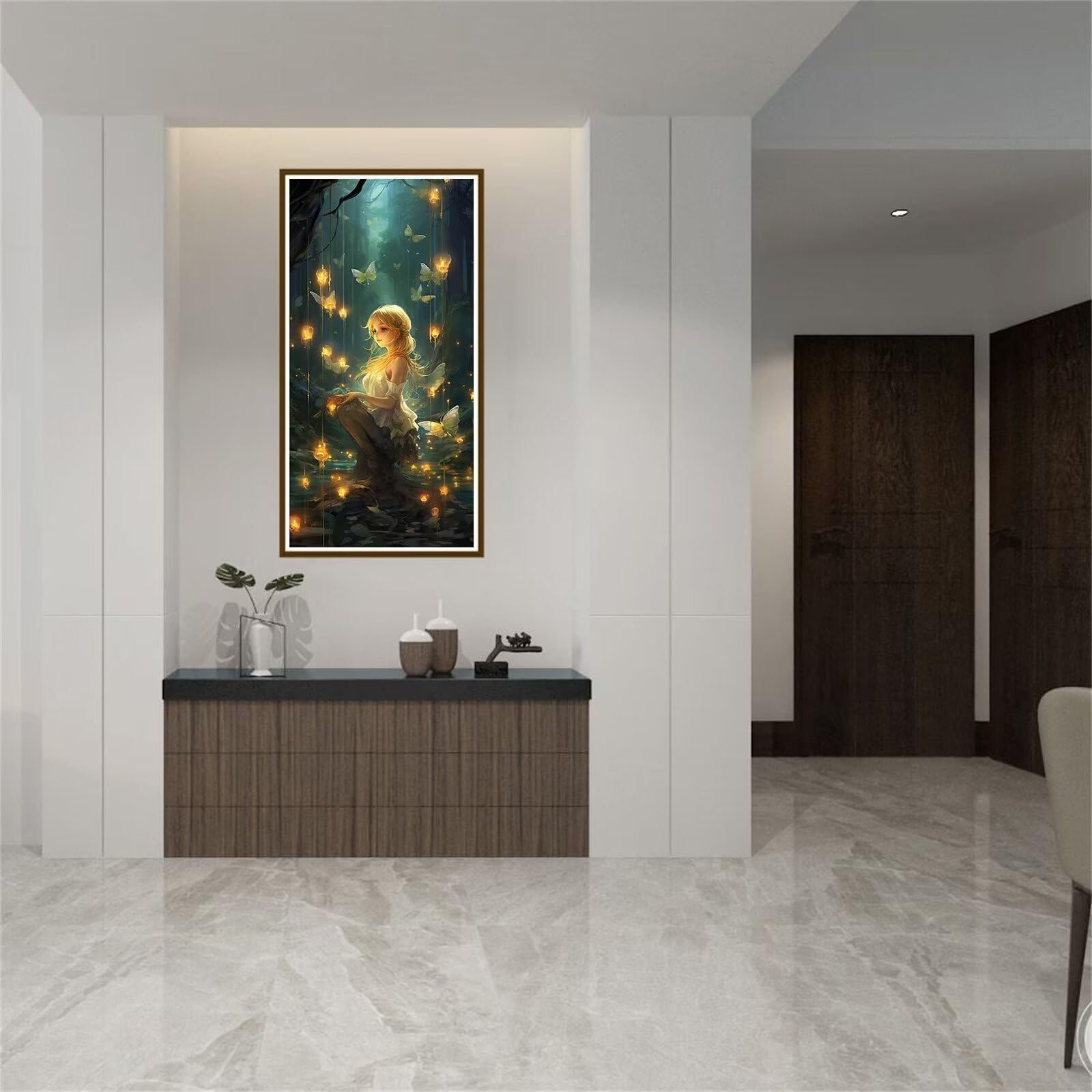 Amazon | ダイヤモンドアート セット バタフライフェアリー 70x140cm