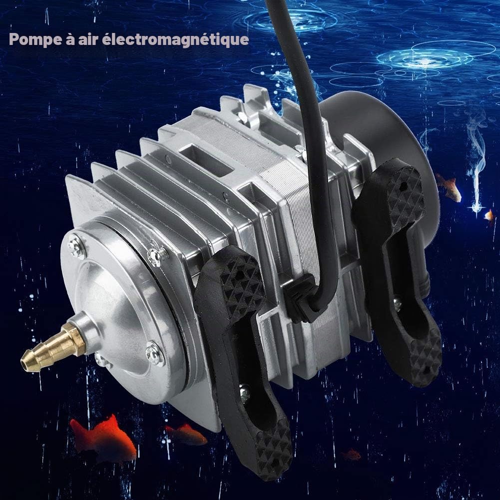 Pompe à oxygène pour aquarium, pompe à air d'aquarium, aérateur d'aquarium professionnel puissant, ultra silencieux, 18W, 38l/min, pour l'aquaculture, restaurants, marché étang