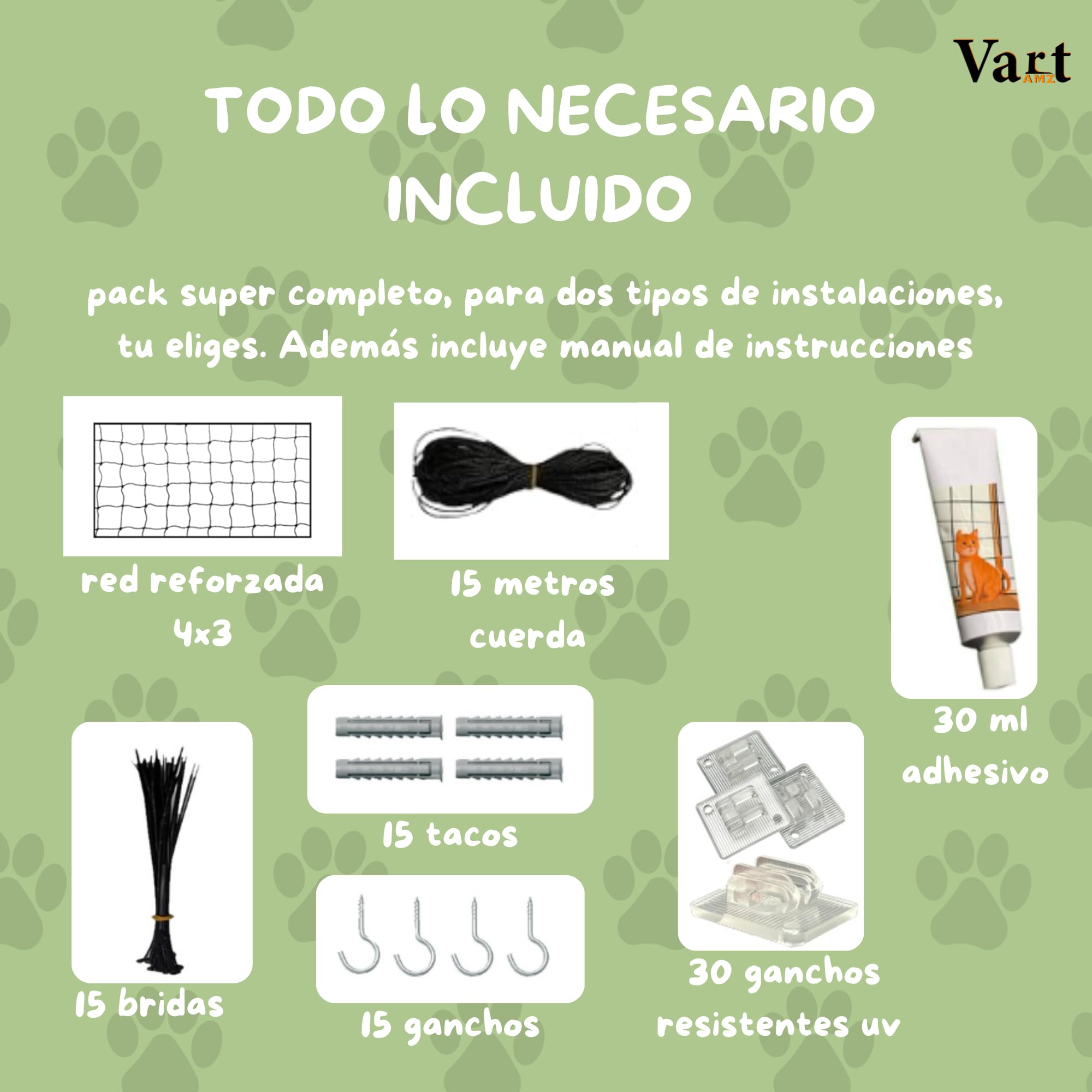 Red para Gatos Terraza y Balcón (4x3m) Reforzada con Alambre Trenzado – Malla Seguridad Negra Antimordiscos para Ventanas y Exterior, Kit Completo Instalación Sin Taladro o con Taladro