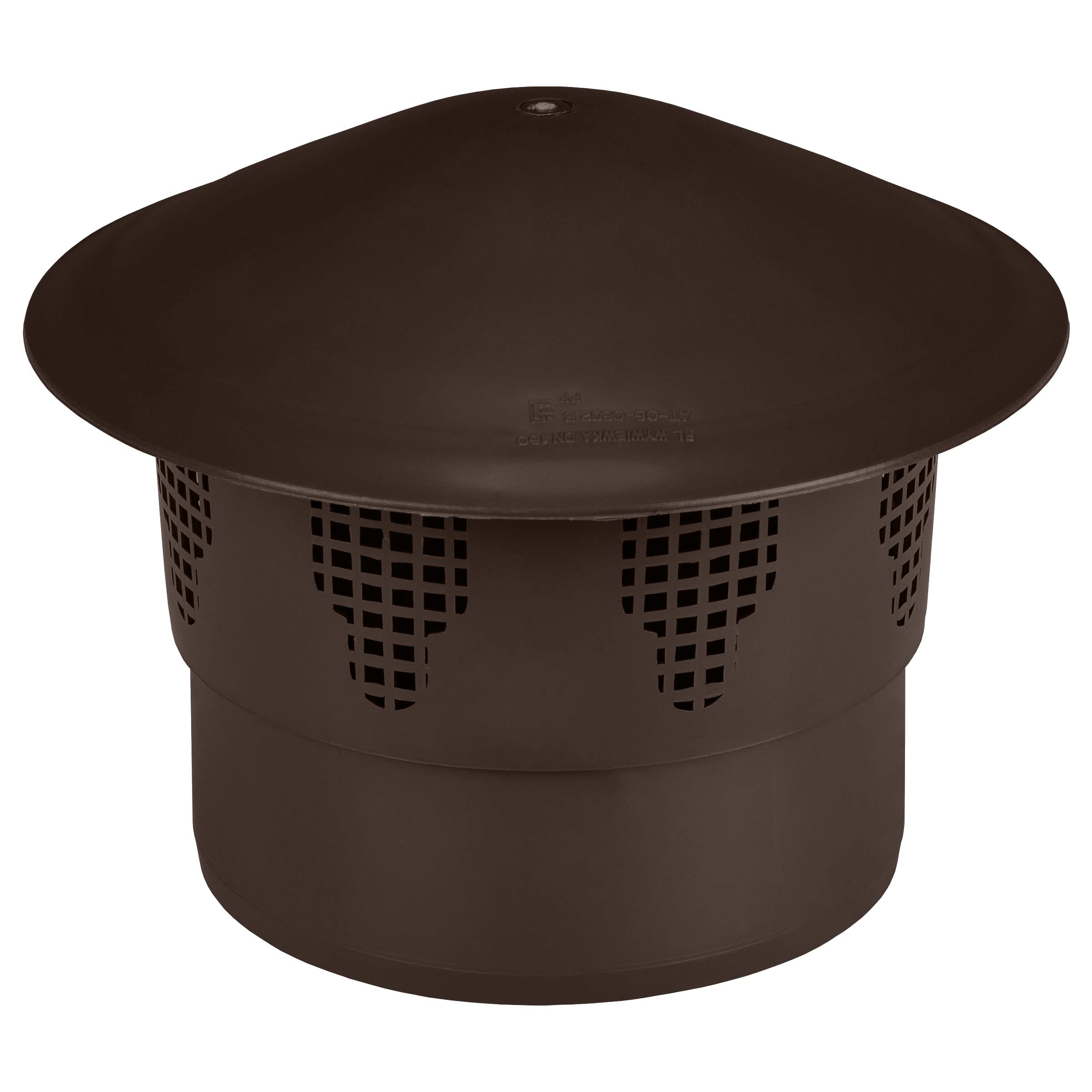 Vent Cowl 160mm Waste Pipe Terminal Valve Soil Pipe Air Vent Mushroom Vent Cap Brown