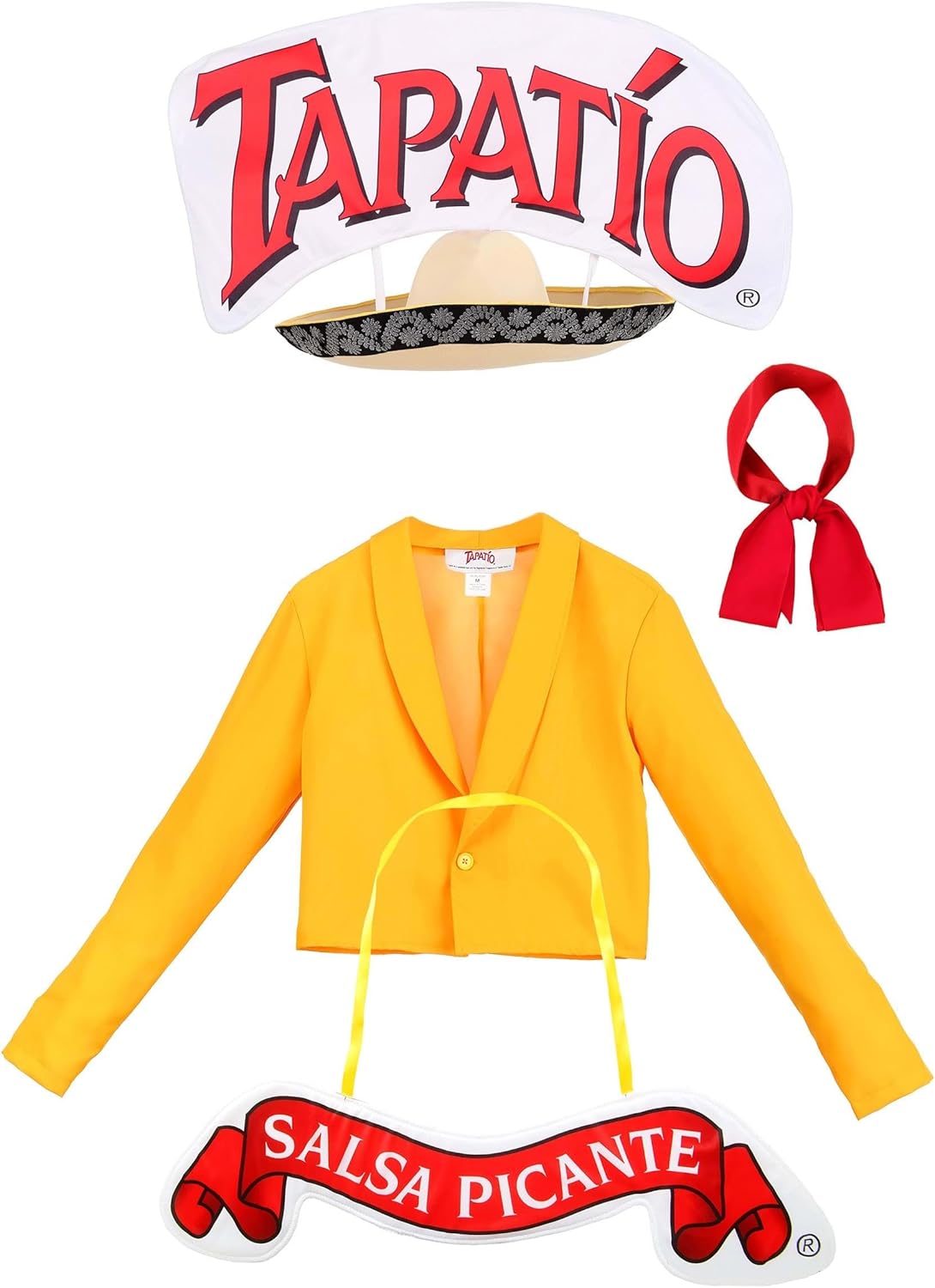 Tapatio Man Adult Costume with Jacket, Hat, Tie, and Salsa
