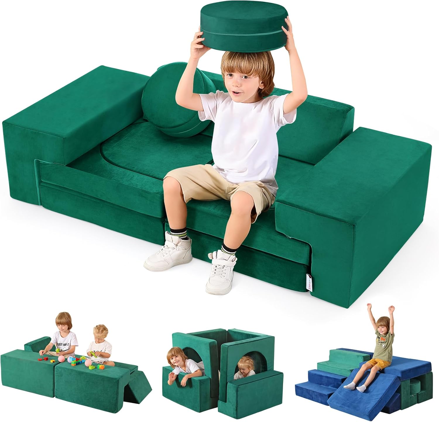 Kidirect 11pcs Modular Kids Play Couch, 2023 New Versatile