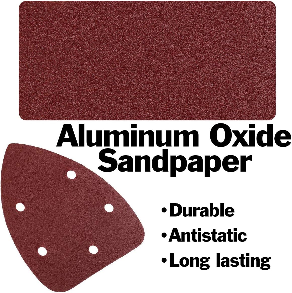 120 Pack Mouse Detail Sander Sandpaper - Includes 40, 60, 80, 120, 180, and 240 Grits (20 Sheets of Each Grit), Hook and Loop, 5 Hole - SciencePurchase