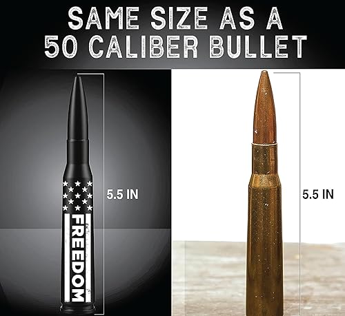 Miniatura 6 de EcoAuto Badass Bullet Antena de repuesto para Jeep Wrangler JK y JL Gladiator 2007+  Antena de repuesto antirrobo  Jeep Wrangler JL y JK (Freedom)