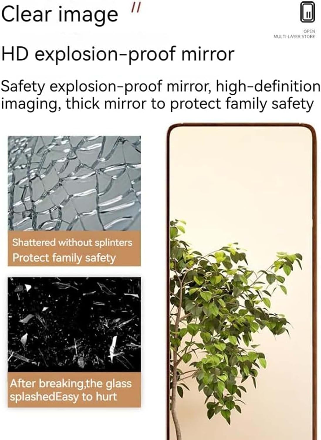 Floor-Standing Solid Wood Rotating Coat Rack，Wooden Rotating Coat Rack with Full Length Mirror Solid Clothes Hanger Stand Decorative Wall Mirror with Rotating Base Freestanding Floor Mirror