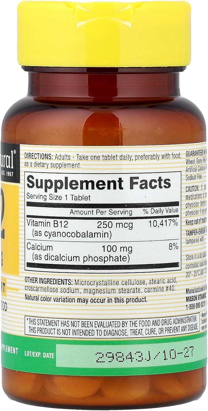 Mason Vitamins B12 250mcg Tabletas miniatura 2