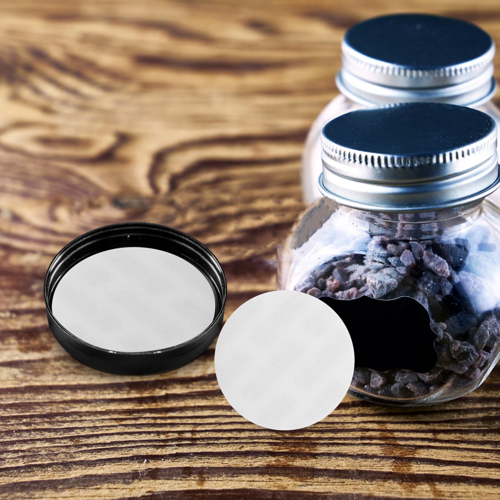 BESPORTBLE 100 Stück Selbstklebende Druckdichtungen für Vorratsgläser 27mm Langlebige Flaschendichtungen für Einmachgläser und Kosmetikbehälter Vielseitige Sicherheitsverschluss Einlagen