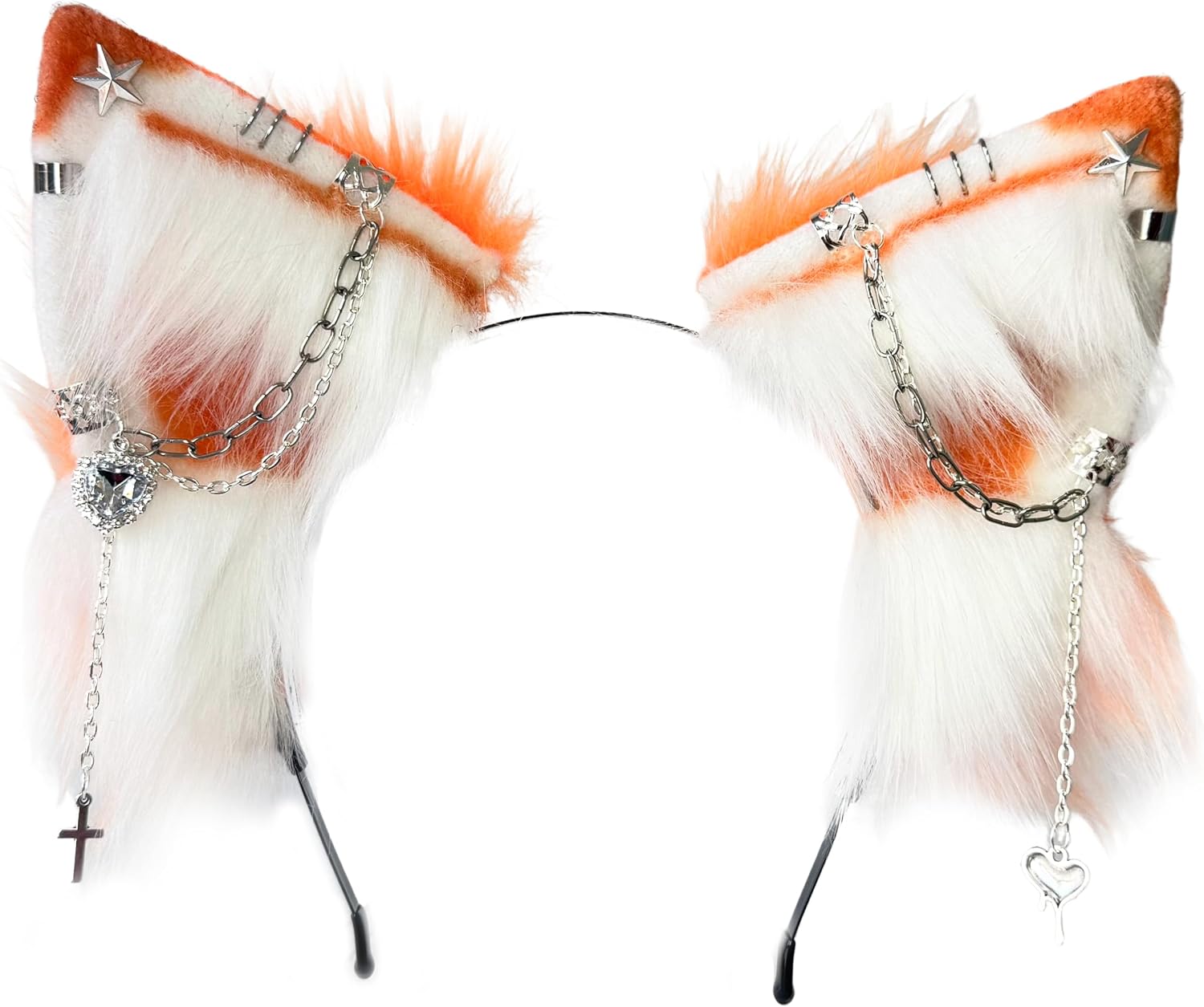 Punk Wolf Cat Fox Ears Headband, Cosplay Clips
