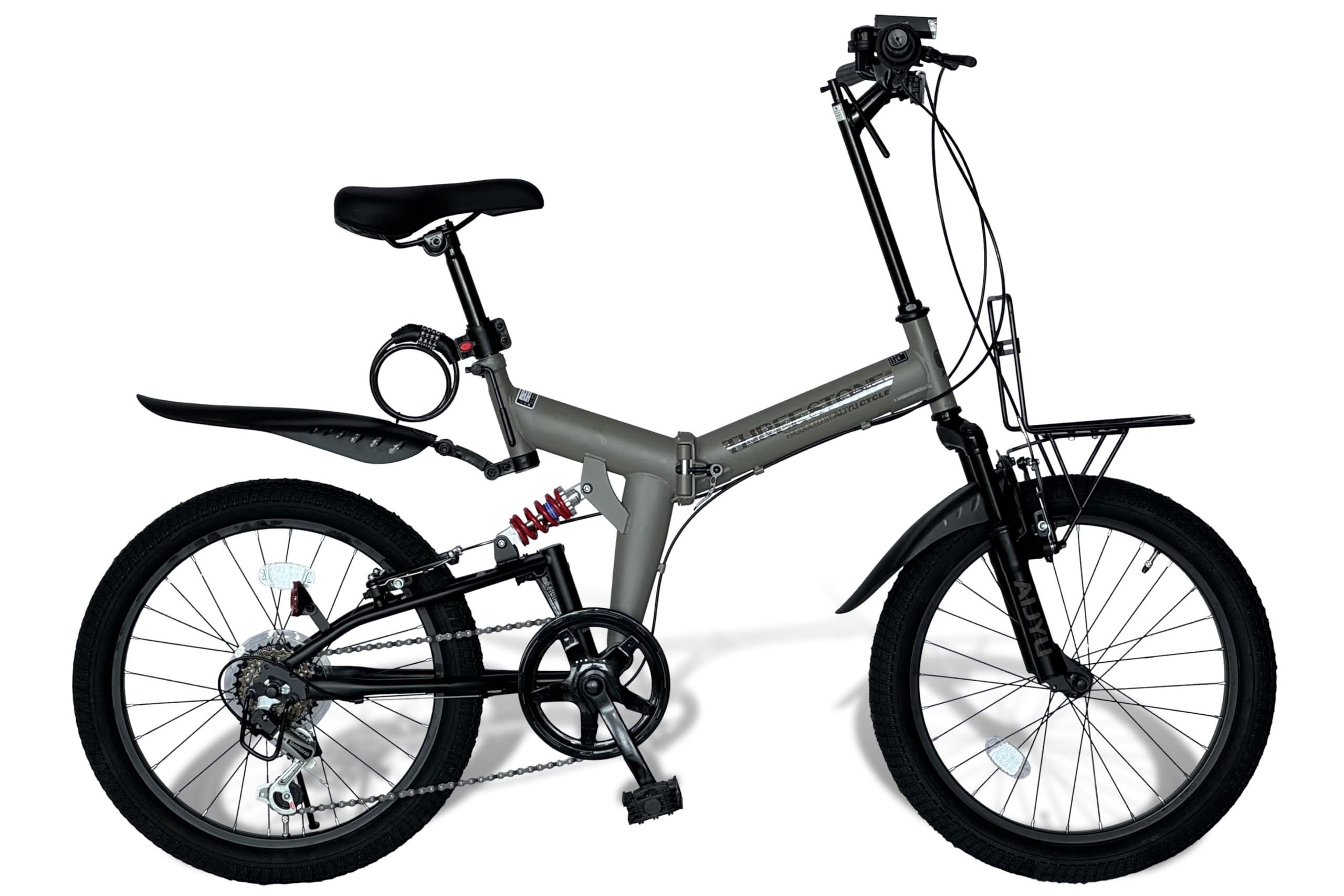Amazon.co.jp: THREE STONE セミファットバイク 折りたたみ自転車 20