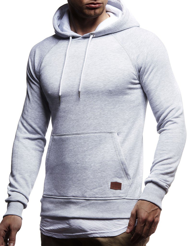 Leif Nelson Herren Pullover Hoodie Kapuzenpullover Longsleeve Basic Sweatshirt Sweater LN8153