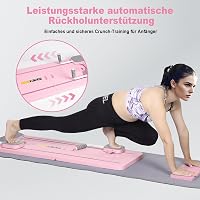 AMAZINGHOME Pilates Tábla Automatikus Visszapattanással - Összecsukható Edzőeszköz Térdvédővel, Rózsaszín, 106x41 cm, Kezdőknek és Profiknak 7