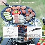 Charbon coréen BBQ Barbecue Petit Charbon BBQ 34.7cm Acier inoxydable portable BBQ Tableau Barbecue Kbbq BBQ pour le camping en plein air